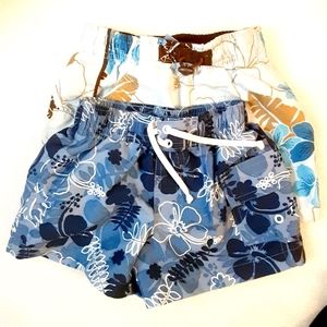 2 Pair Swim Trunks Size 12 Months